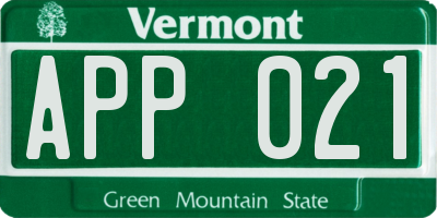 VT license plate APP021