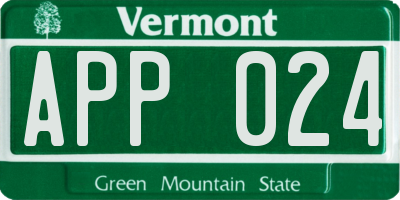 VT license plate APP024