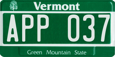 VT license plate APP037