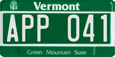 VT license plate APP041