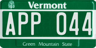 VT license plate APP044