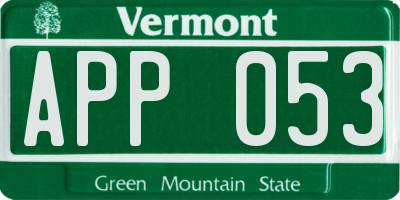 VT license plate APP053