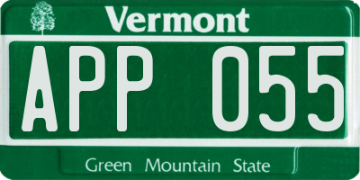 VT license plate APP055