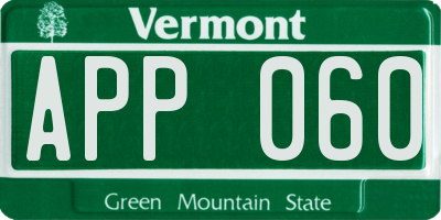 VT license plate APP060