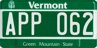 VT license plate APP062