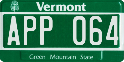 VT license plate APP064
