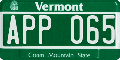 VT license plate APP065