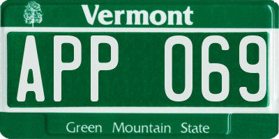 VT license plate APP069