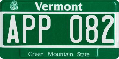 VT license plate APP082
