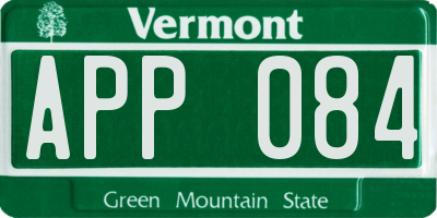 VT license plate APP084