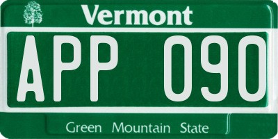 VT license plate APP090