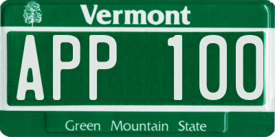 VT license plate APP100