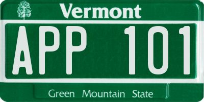 VT license plate APP101