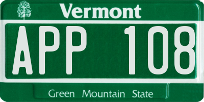 VT license plate APP108