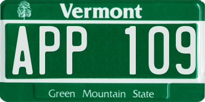 VT license plate APP109