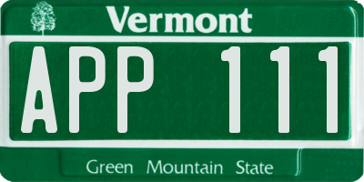 VT license plate APP111