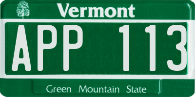 VT license plate APP113