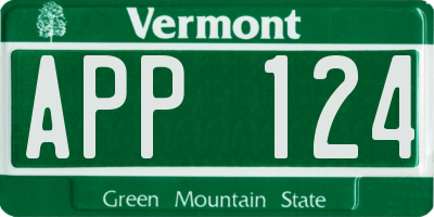 VT license plate APP124