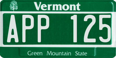 VT license plate APP125