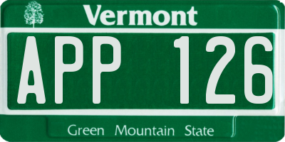 VT license plate APP126