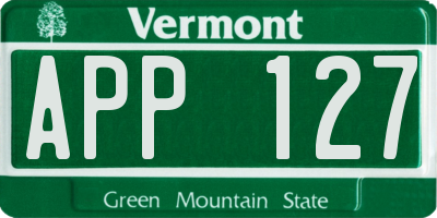 VT license plate APP127