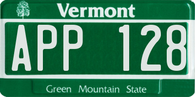 VT license plate APP128