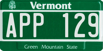 VT license plate APP129