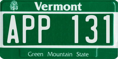 VT license plate APP131