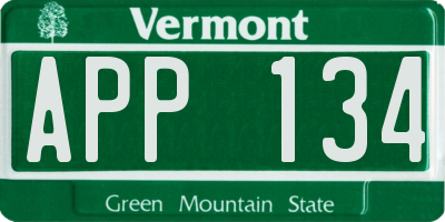 VT license plate APP134