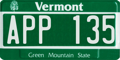 VT license plate APP135