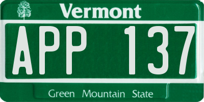 VT license plate APP137
