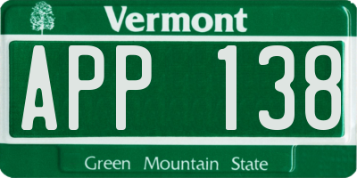 VT license plate APP138