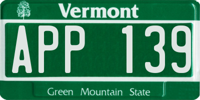 VT license plate APP139