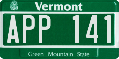 VT license plate APP141