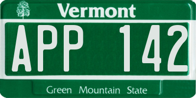 VT license plate APP142