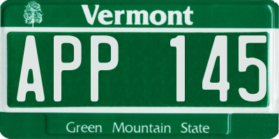 VT license plate APP145