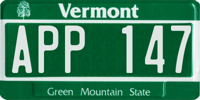 VT license plate APP147