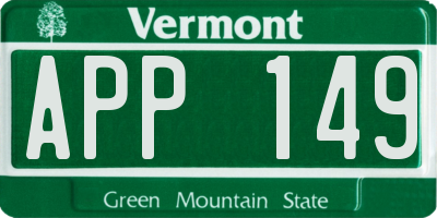 VT license plate APP149