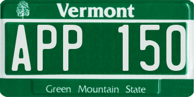 VT license plate APP150