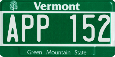 VT license plate APP152