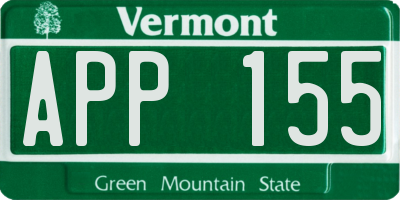 VT license plate APP155