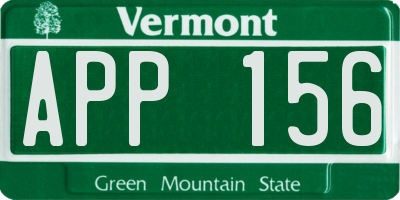VT license plate APP156