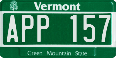 VT license plate APP157