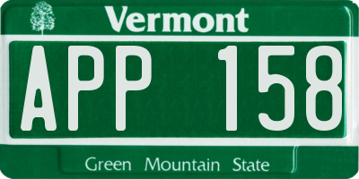 VT license plate APP158