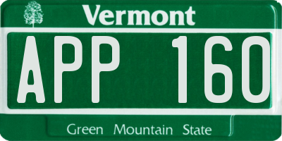 VT license plate APP160
