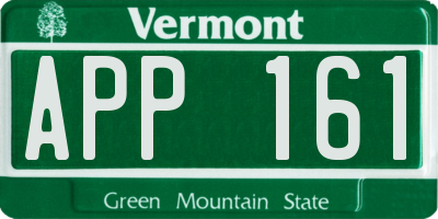 VT license plate APP161