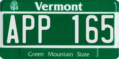 VT license plate APP165