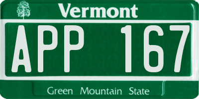 VT license plate APP167