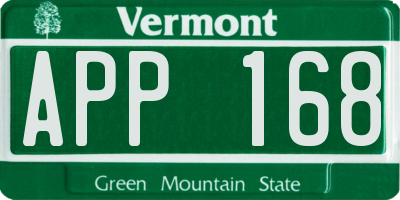 VT license plate APP168