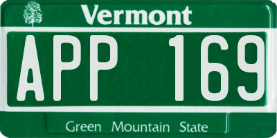 VT license plate APP169